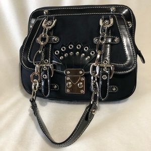 BLACK BAG synthetic leather and soft fabric